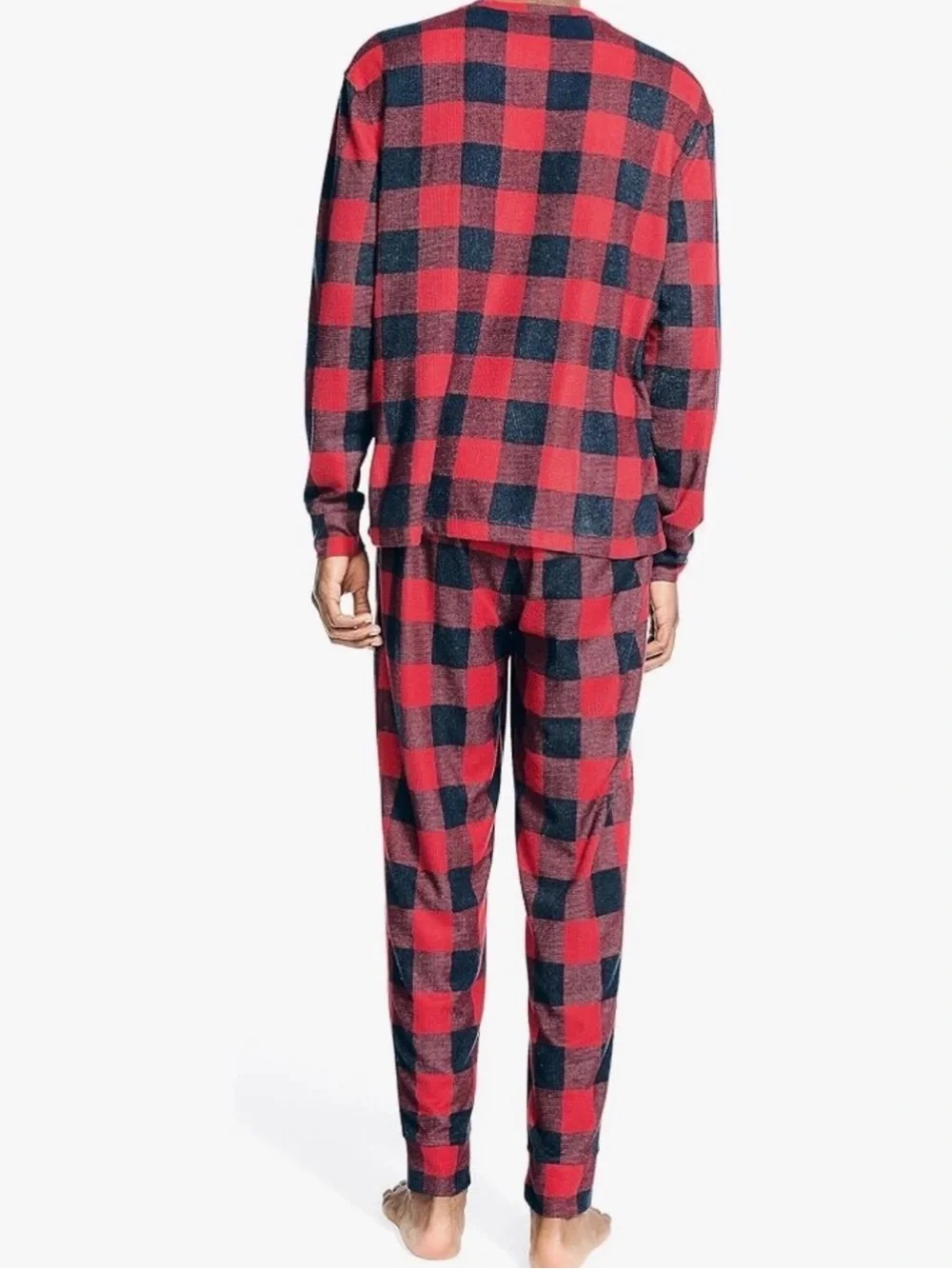 Nautica Men's PJ Set - Red & Navy Buffalo Check XL